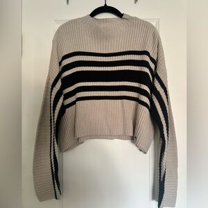 Hollister Cropped Striped Sweater , Size L